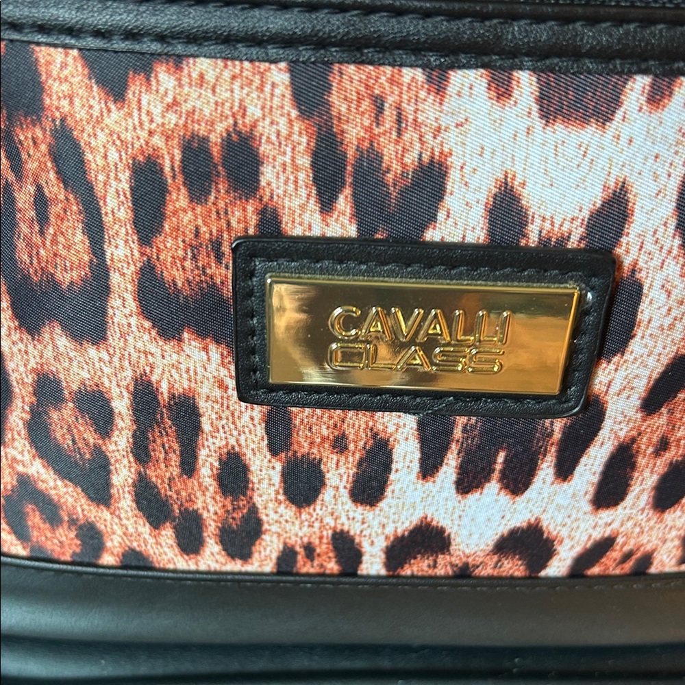 Cavalli Class Leopard Print Bag with Gold Accent - Picture 2 of 6
